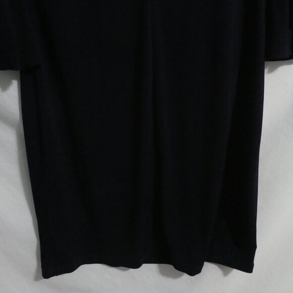 LORI MICHAELS COLLECTION | size 6 | Dark Blue Long Bell Sleeve Dress - Picture 16 of 16